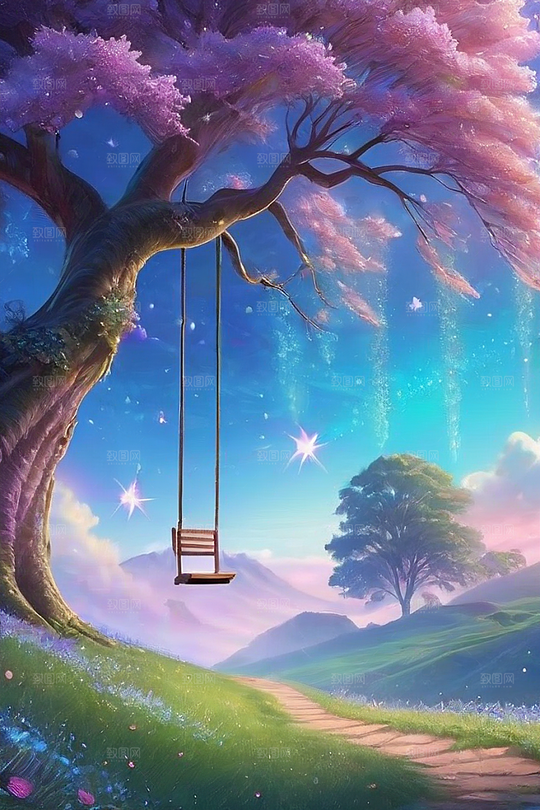星星般的蓝玫瑰美景