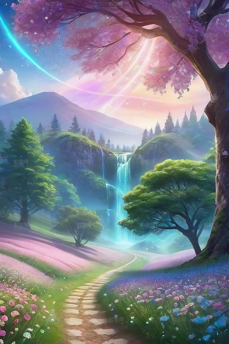 星星般的蓝玫瑰美景
