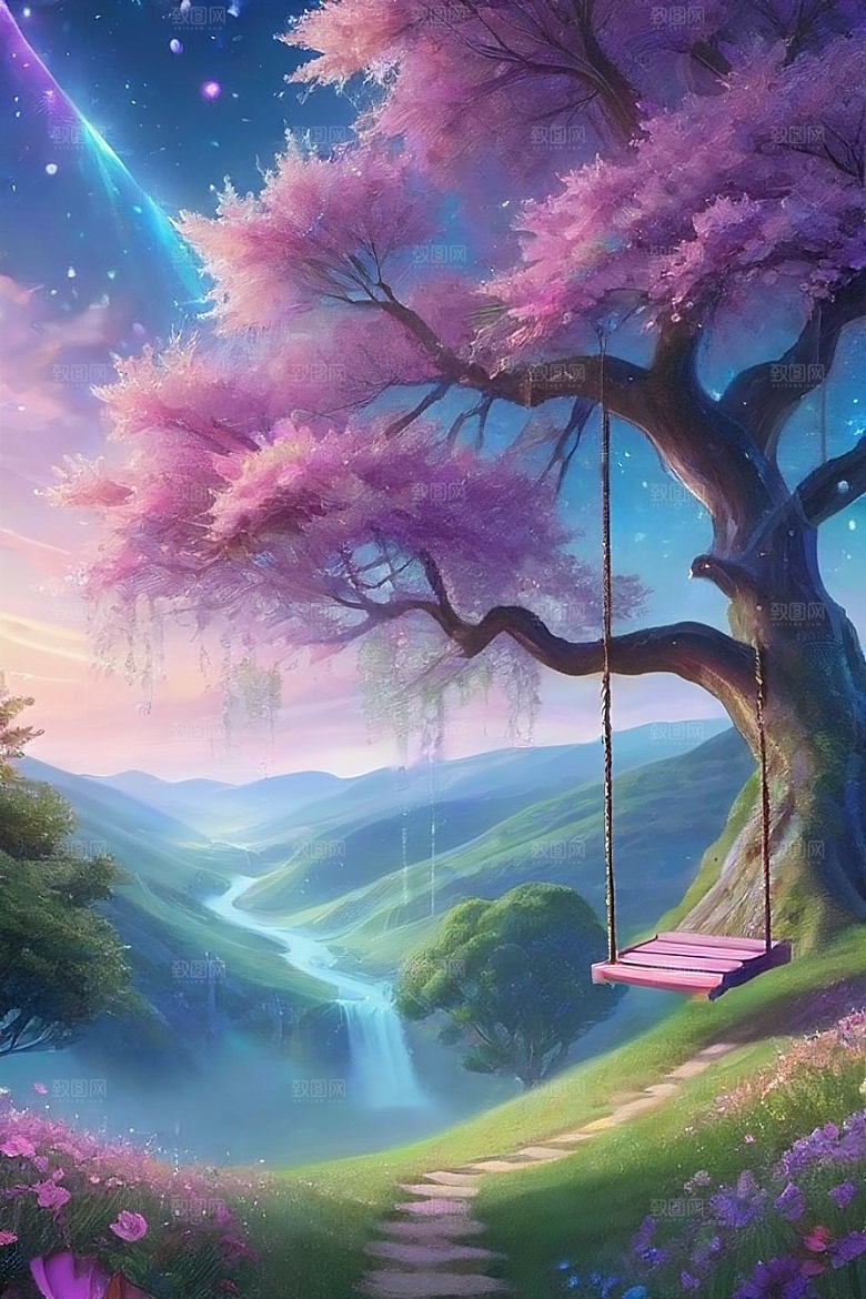 星星般的蓝玫瑰美景