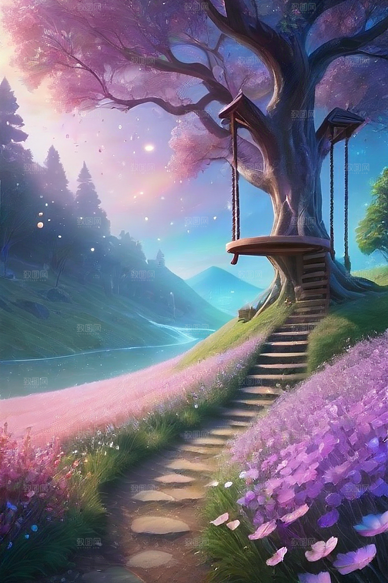 星星般的蓝玫瑰美景