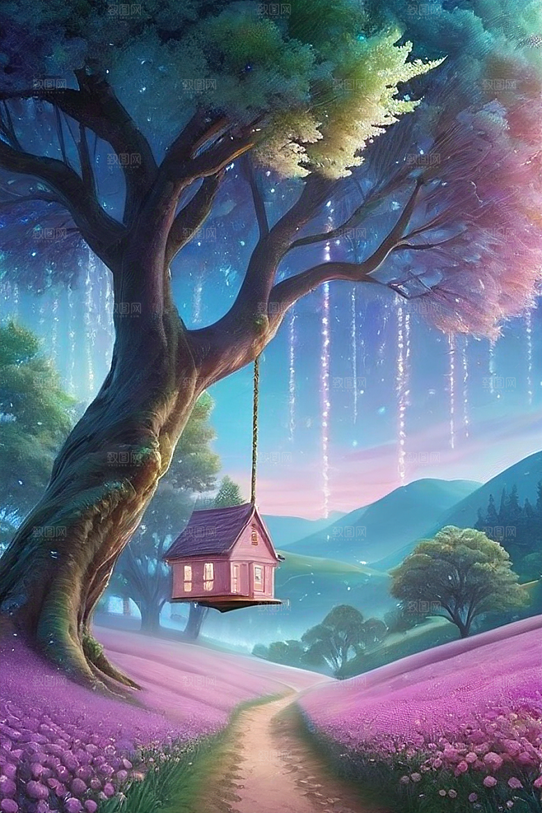 星星般的蓝玫瑰美景