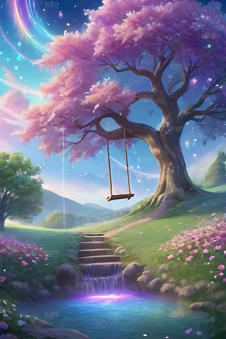 星星般的蓝玫瑰美景