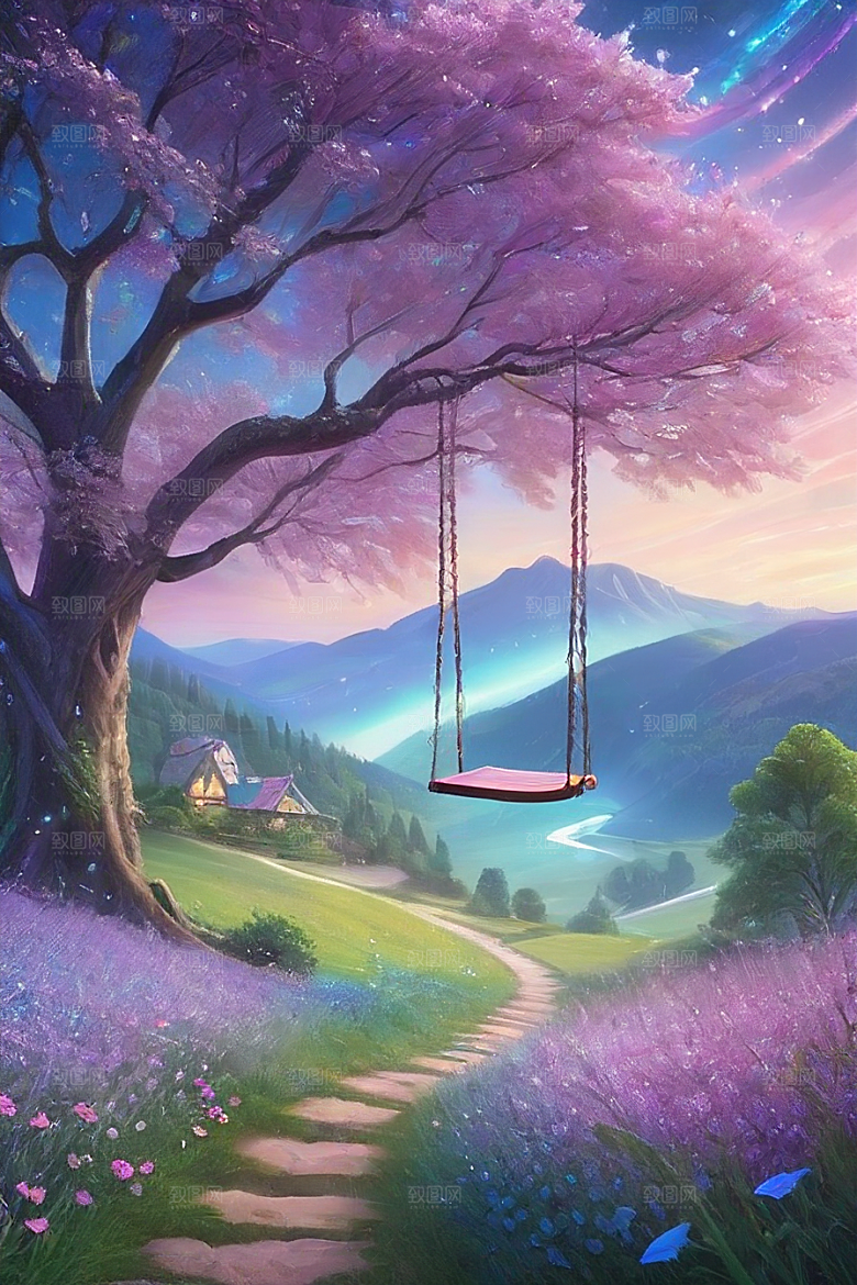 星星般的蓝玫瑰美景