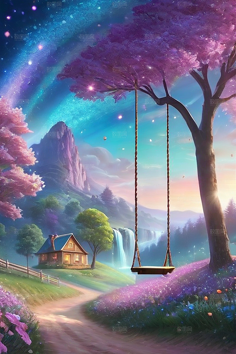 星星般的蓝玫瑰美景