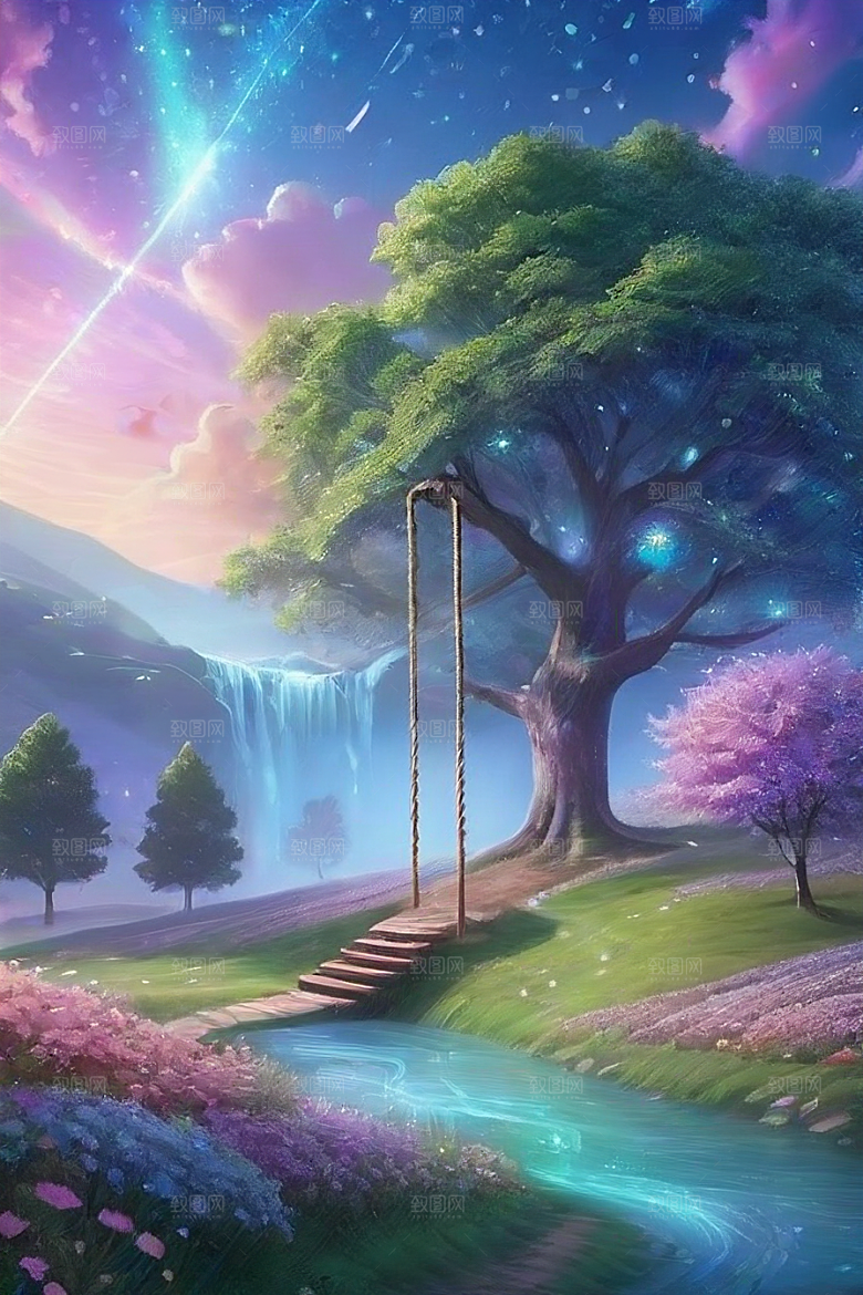 星星般的蓝玫瑰美景