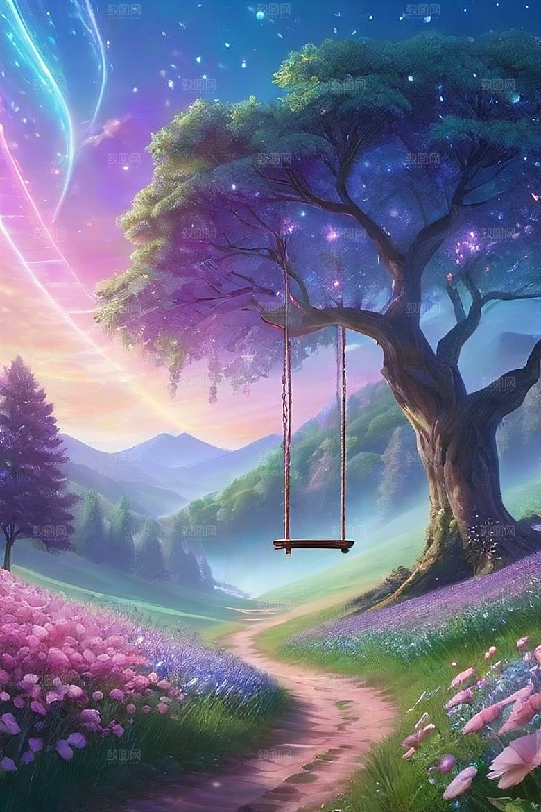 星星般的蓝玫瑰美景