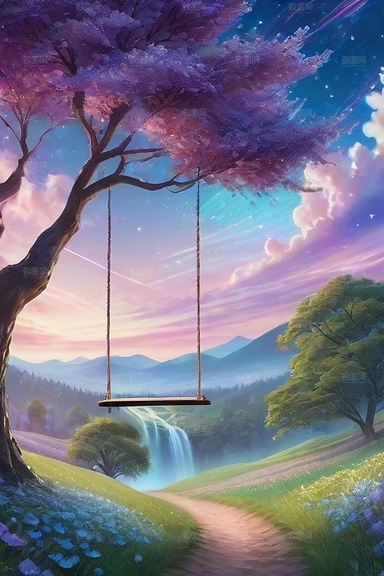 蓝色玫瑰的世界美景