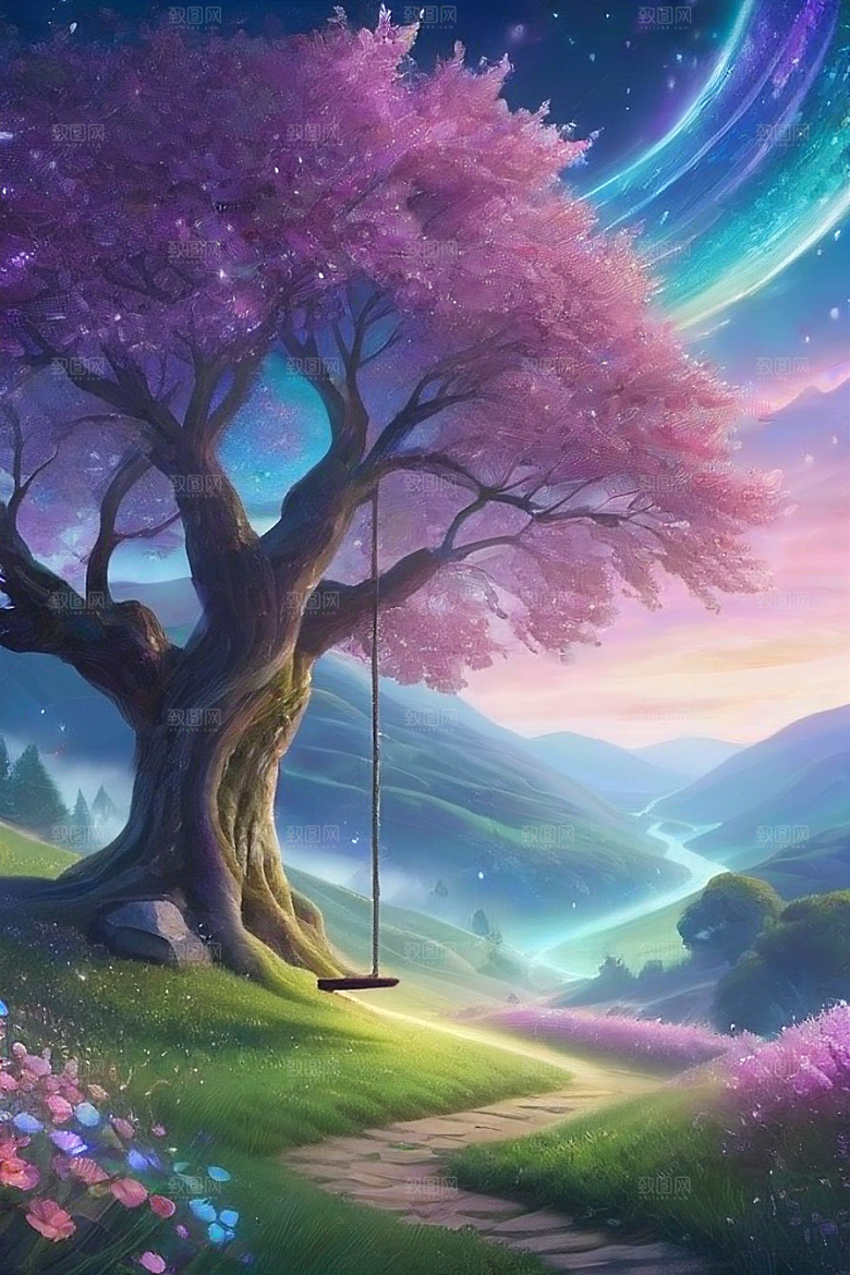 蓝色玫瑰的世界美景