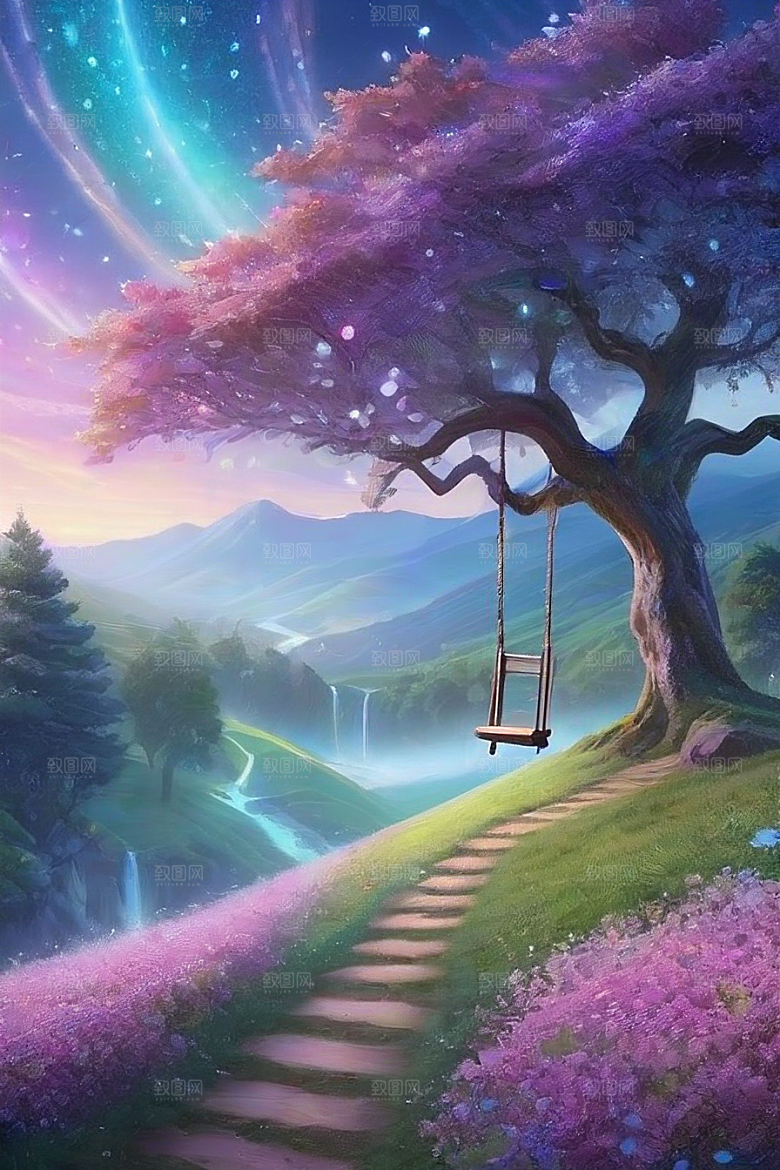 蓝色玫瑰的世界美景