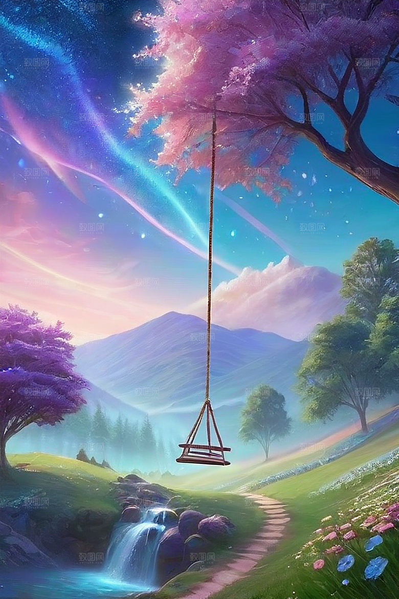 蓝色玫瑰的世界美景