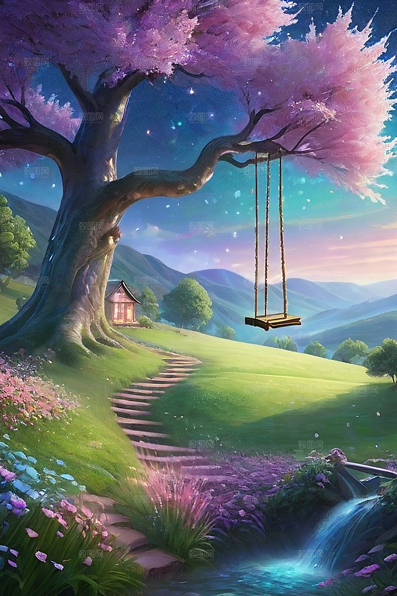 蓝色玫瑰的世界美景