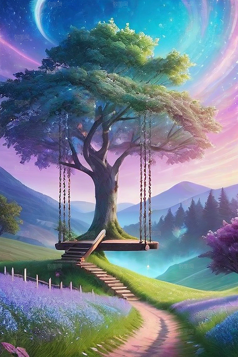 蓝色玫瑰的世界美景