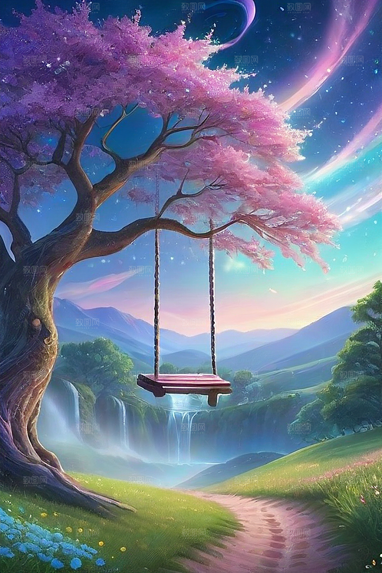 蓝色玫瑰的世界美景