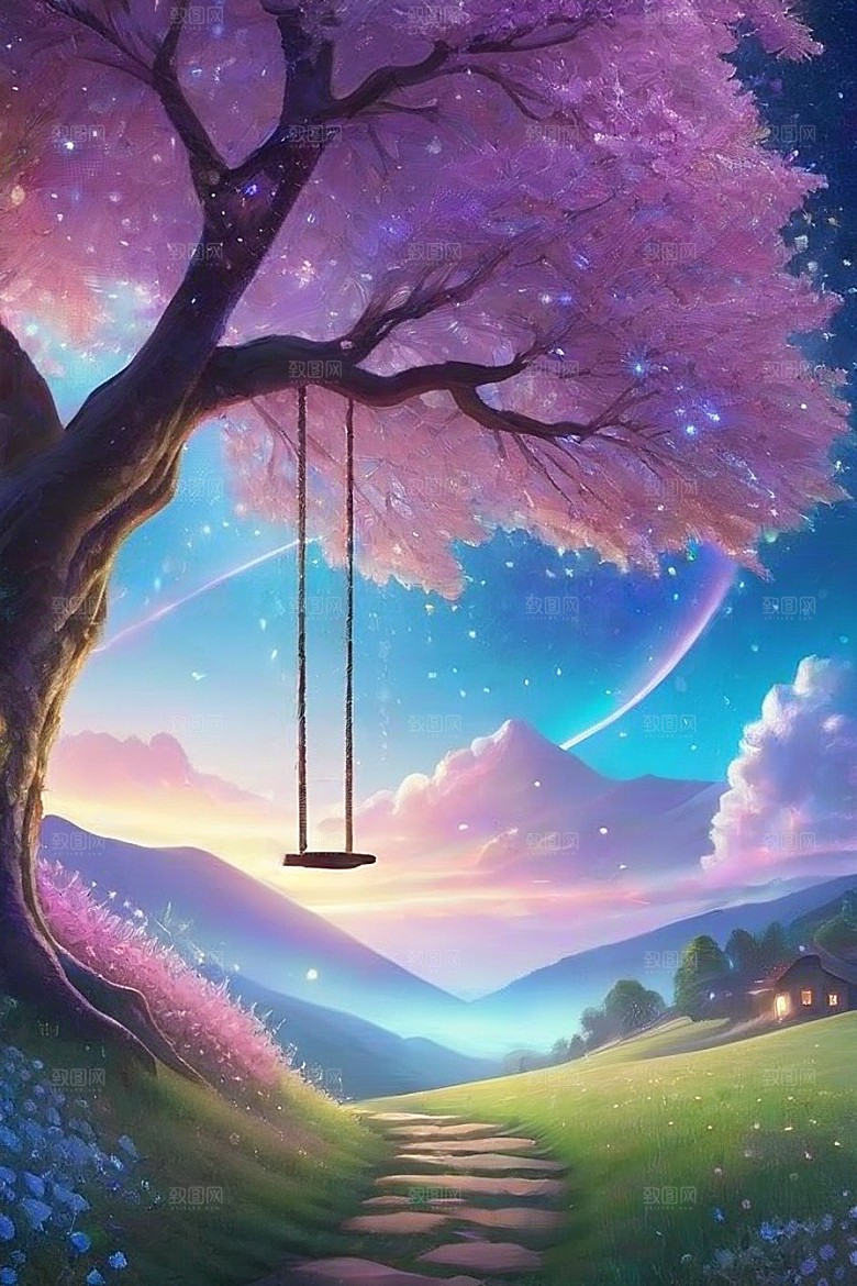 蓝色玫瑰的世界美景