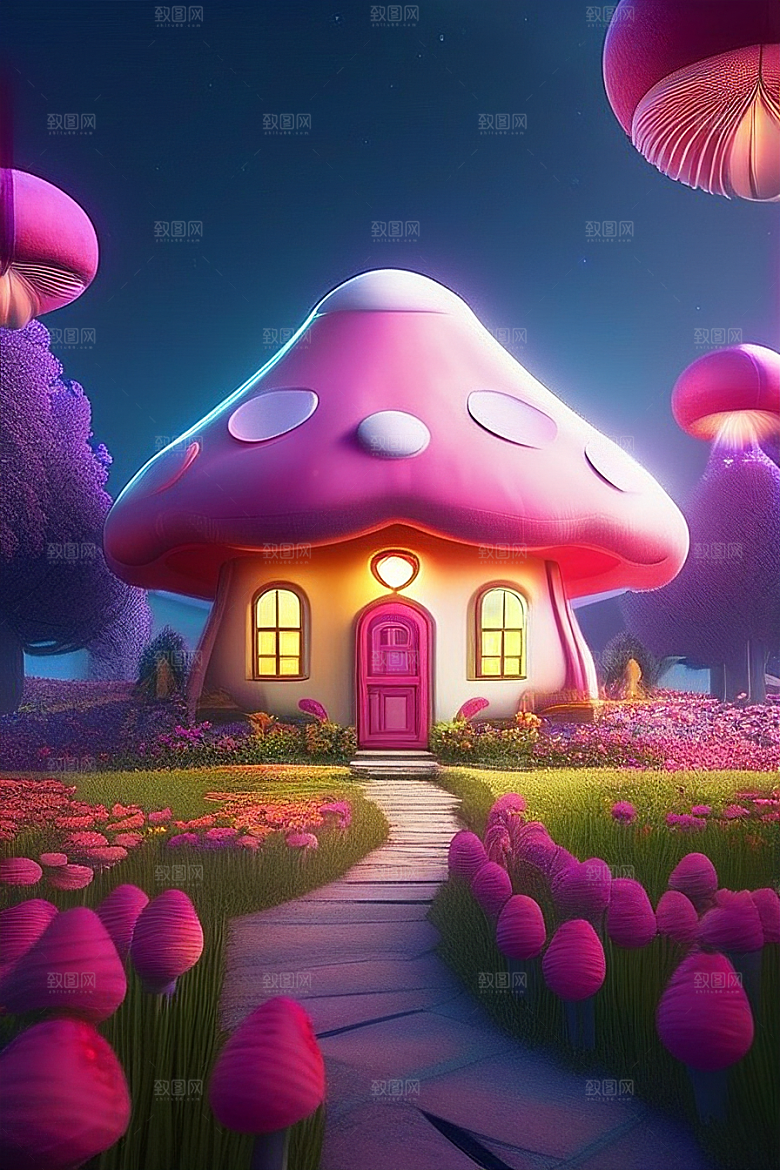 梦幻森林中的奇幻美景