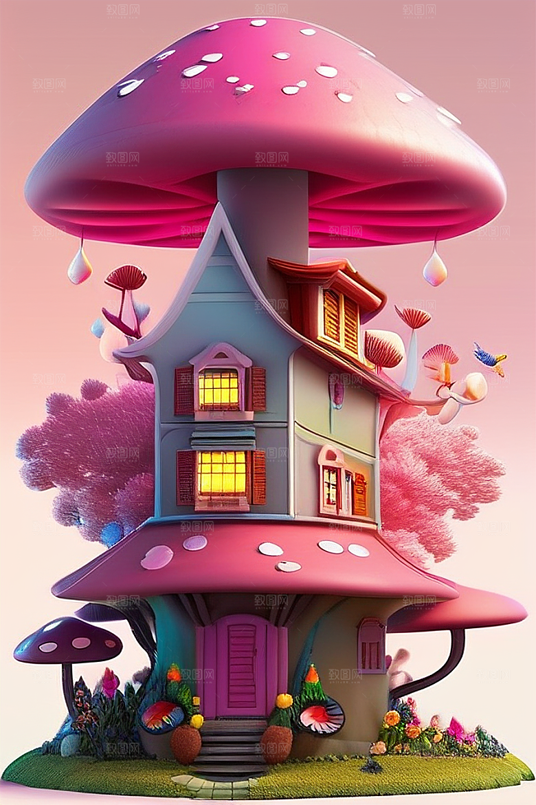 梦幻森林中的奇幻美景