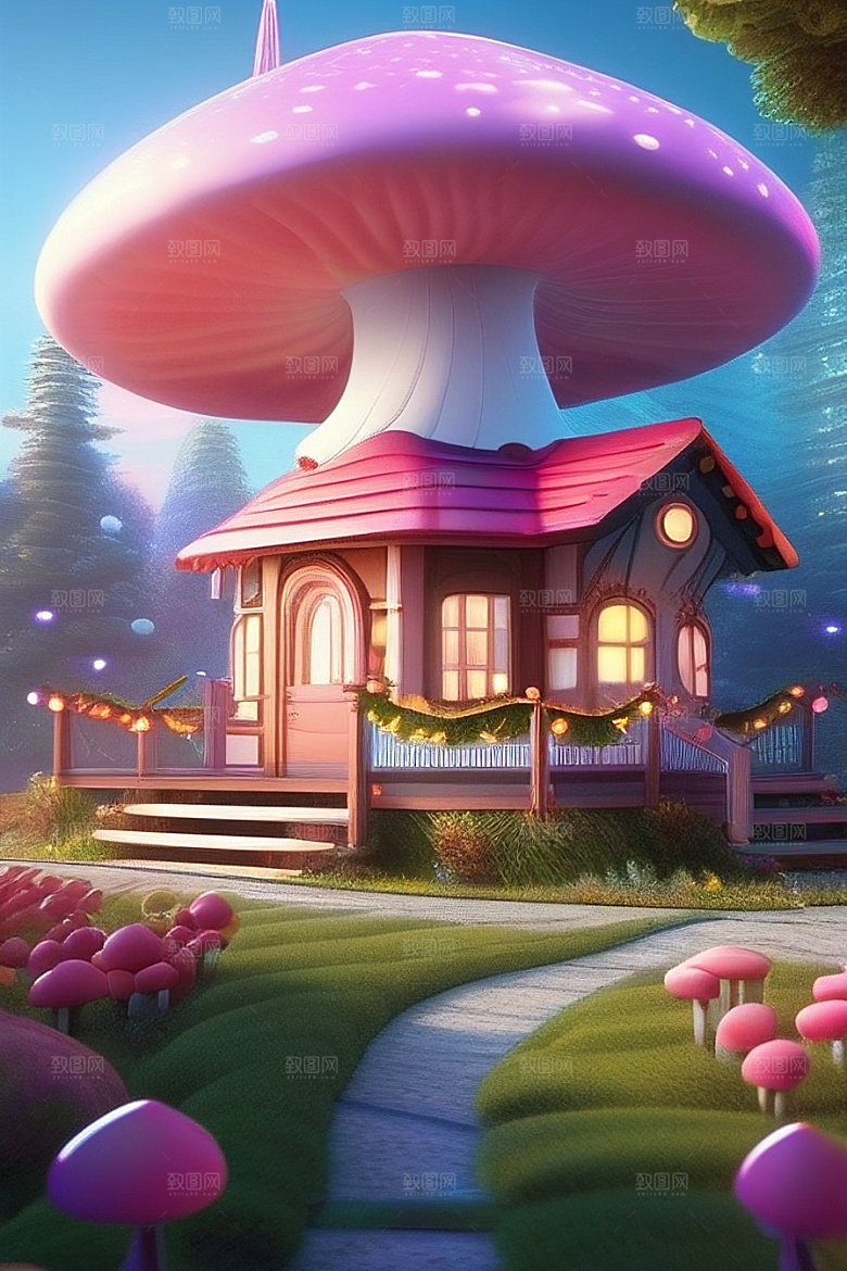 梦幻森林中的奇幻美景