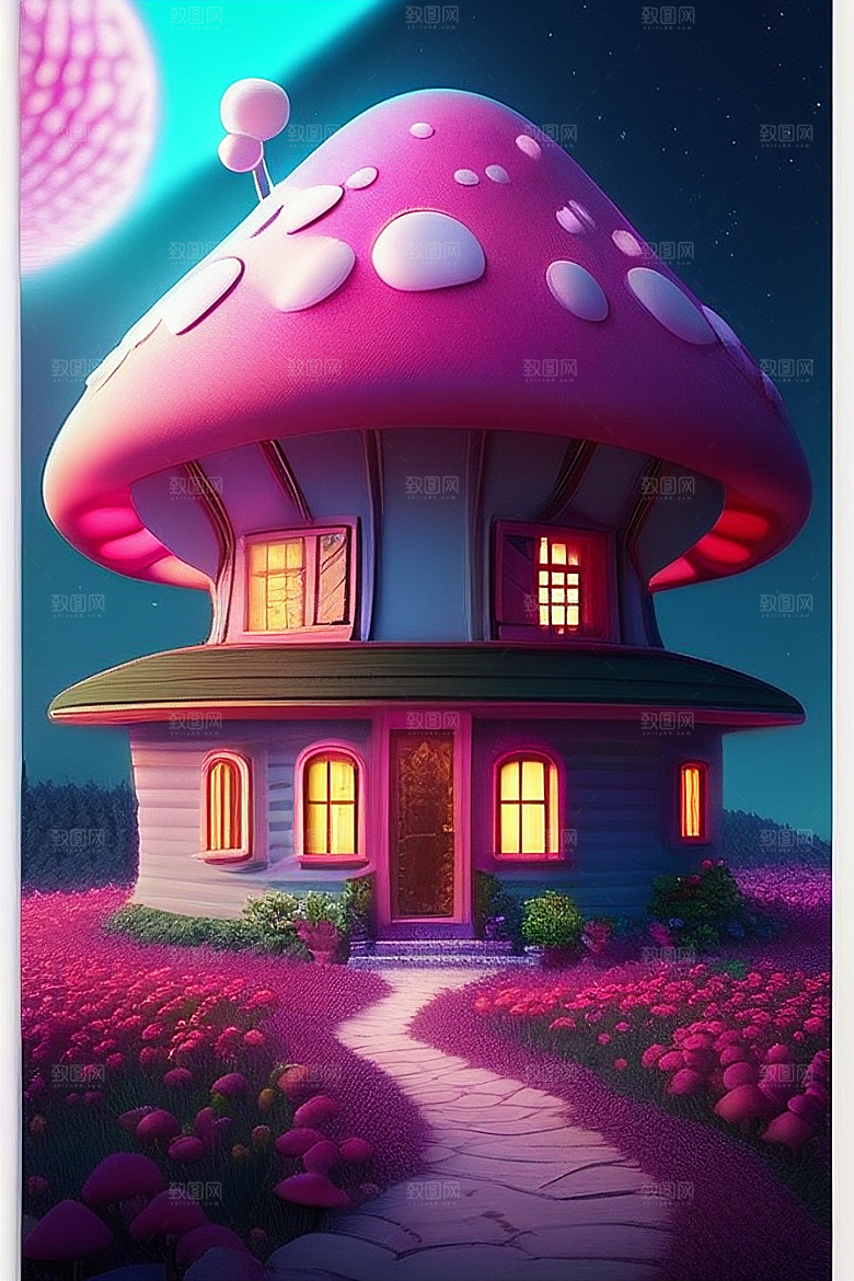 梦幻森林中的奇幻美景
