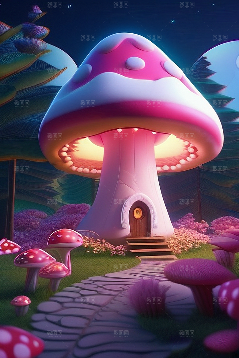 梦幻森林中的奇幻美景