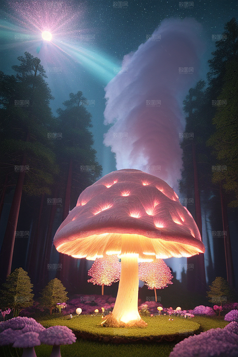 梦幻森林中的美丽奇观
