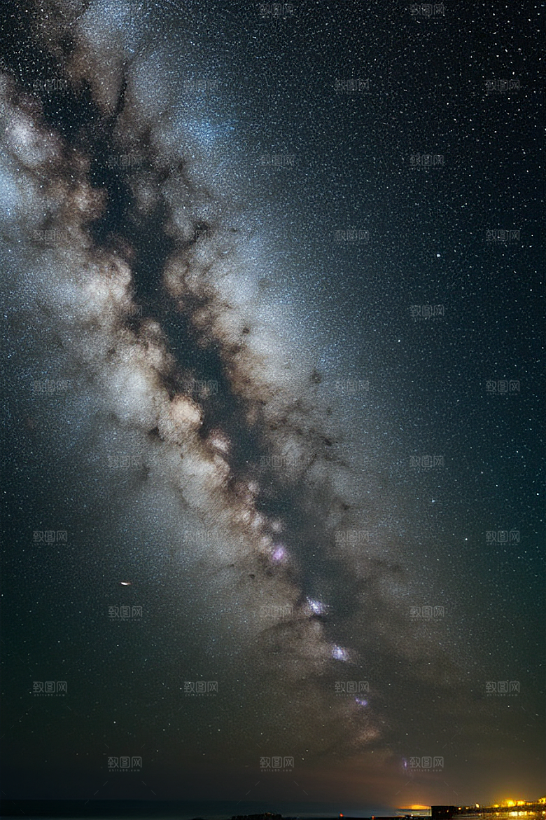海滩浪漫银河星光闪耀