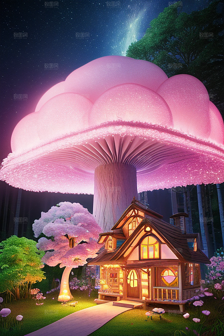 梦幻森林中的奇幻美景