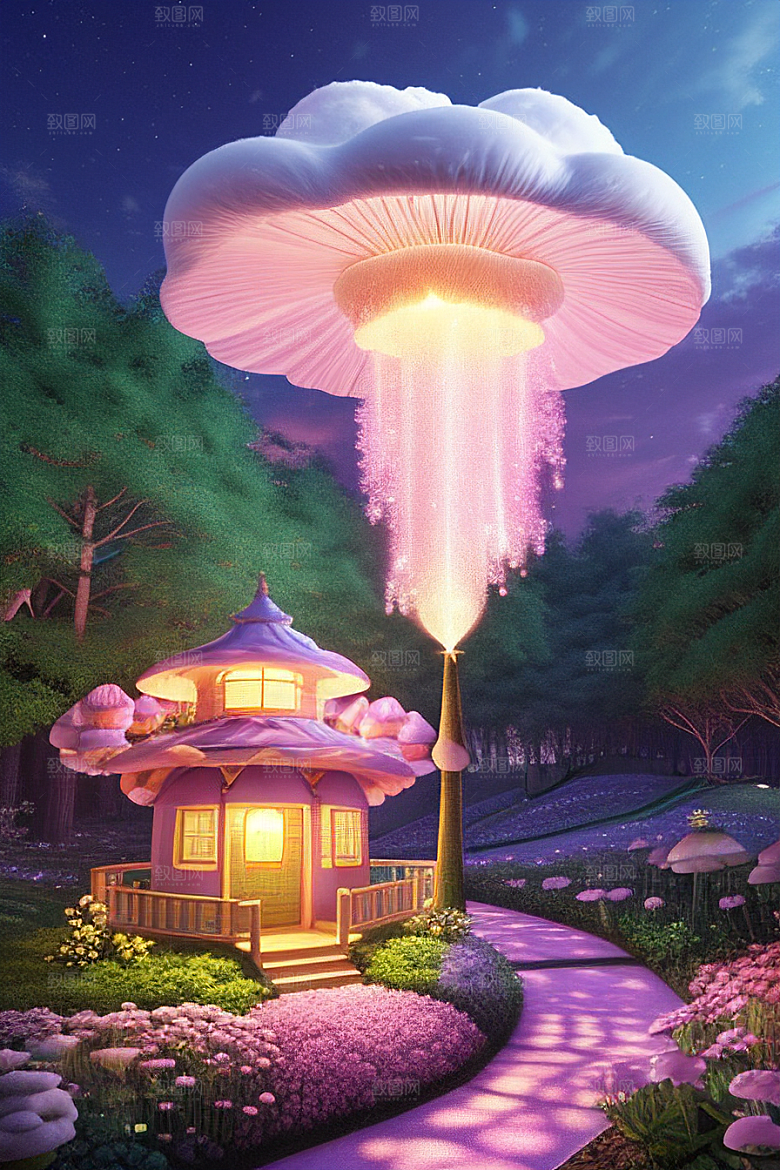 梦幻森林中的奇幻美景