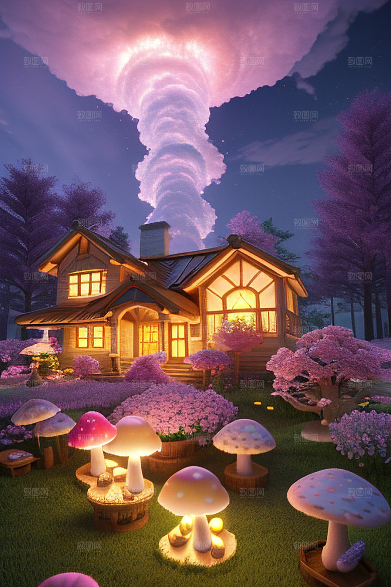梦幻森林中的奇幻美景