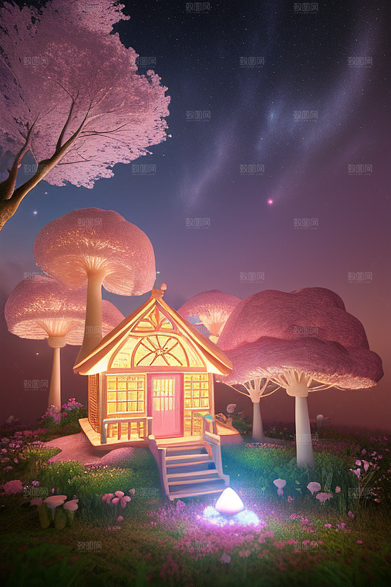 梦幻森林中的奇幻美景
