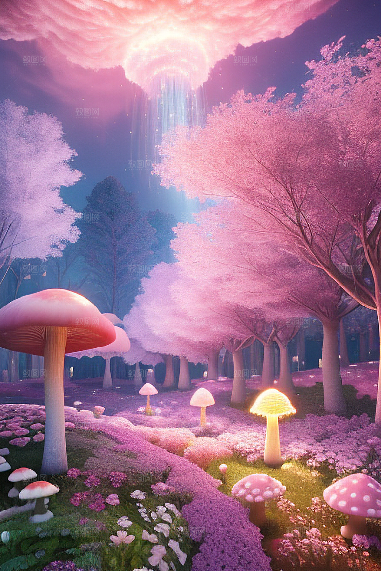 梦幻森林中的奇幻美景
