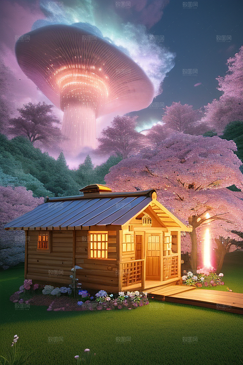 梦幻森林中的奇幻美景