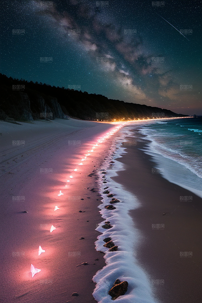 银河夜光海滩浪漫奇遇
