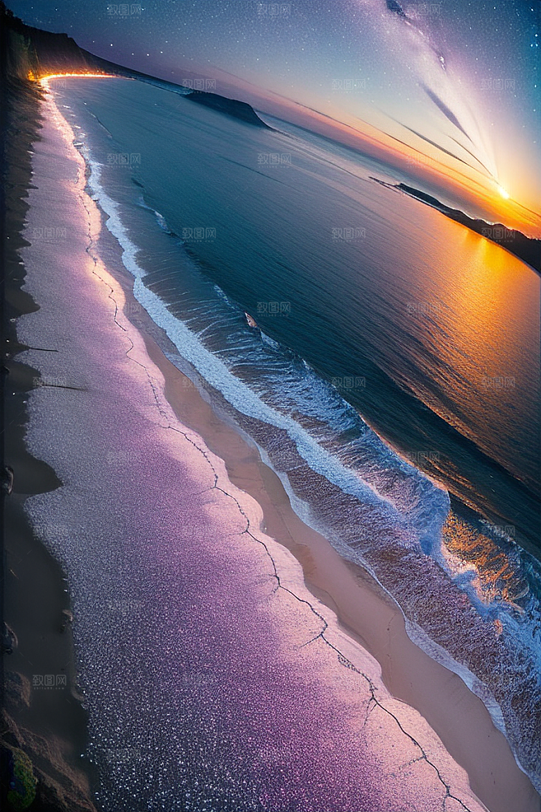 银河夜光海滩浪漫奇遇