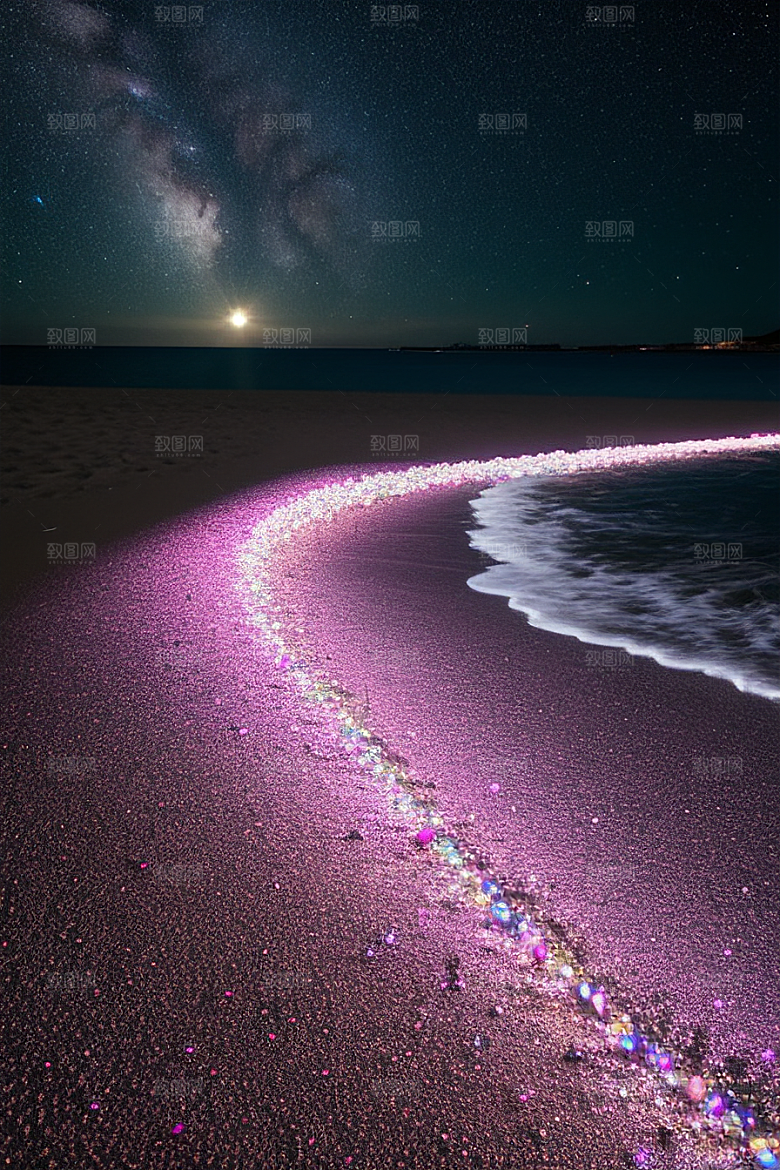 银河夜光海滩浪漫奇遇