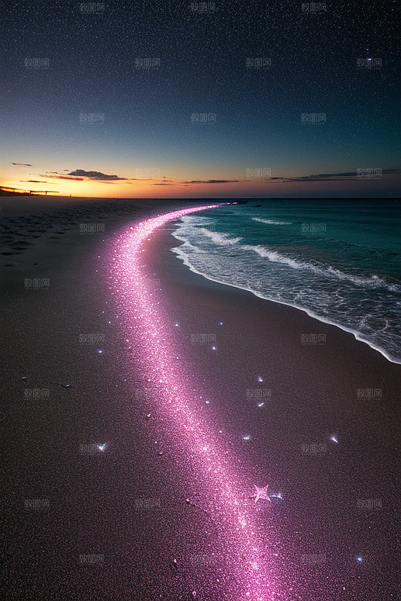 银河夜光海滩浪漫奇遇