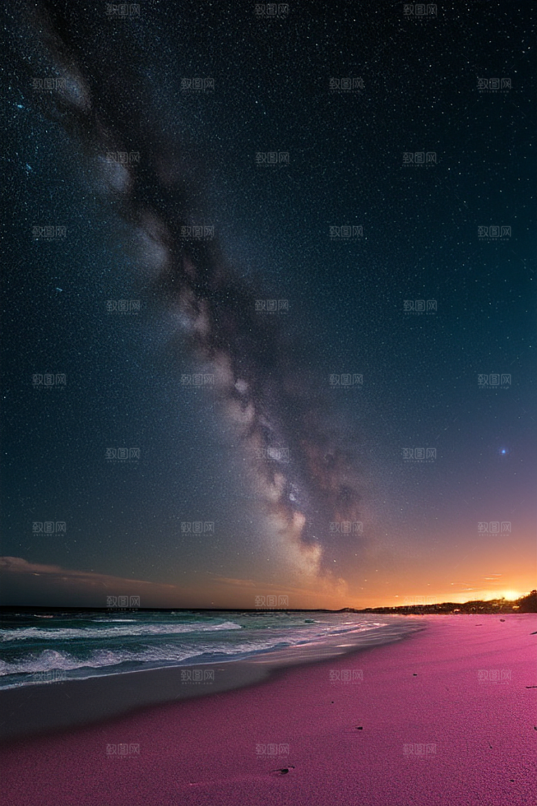 银河夜光海滩浪漫奇遇
