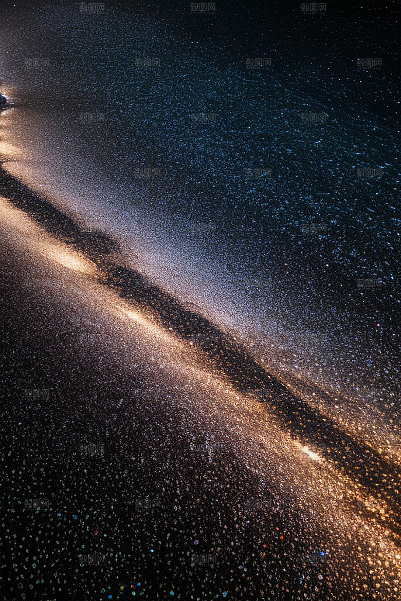 海滩浪漫银河星光闪耀