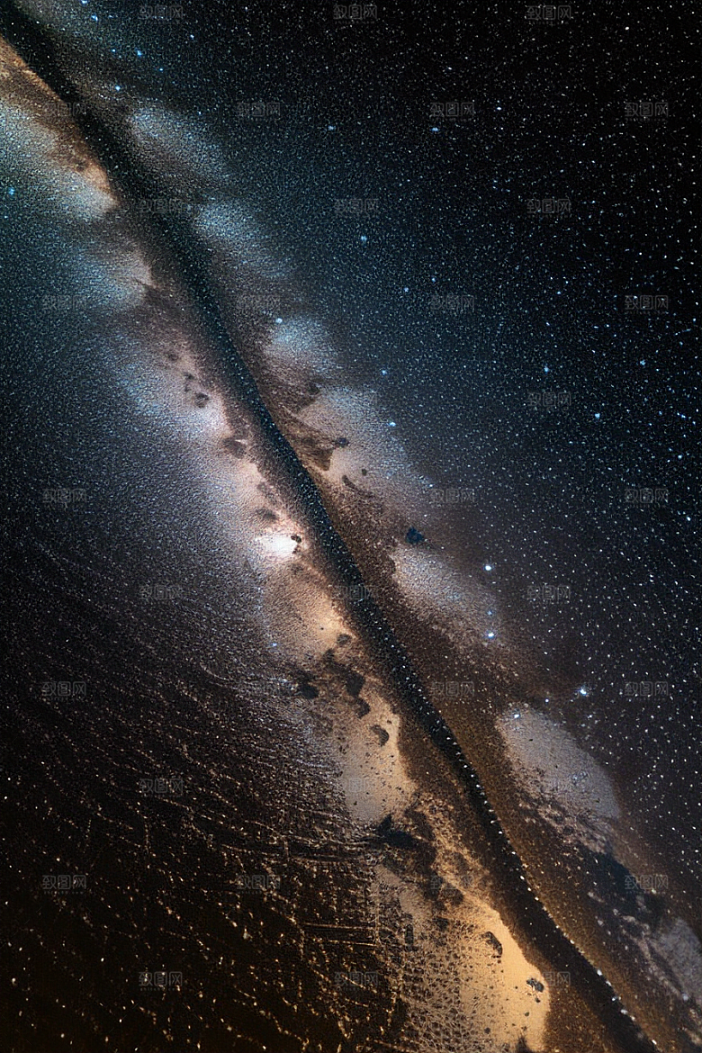 梦幻星光银河新月海滩相遇