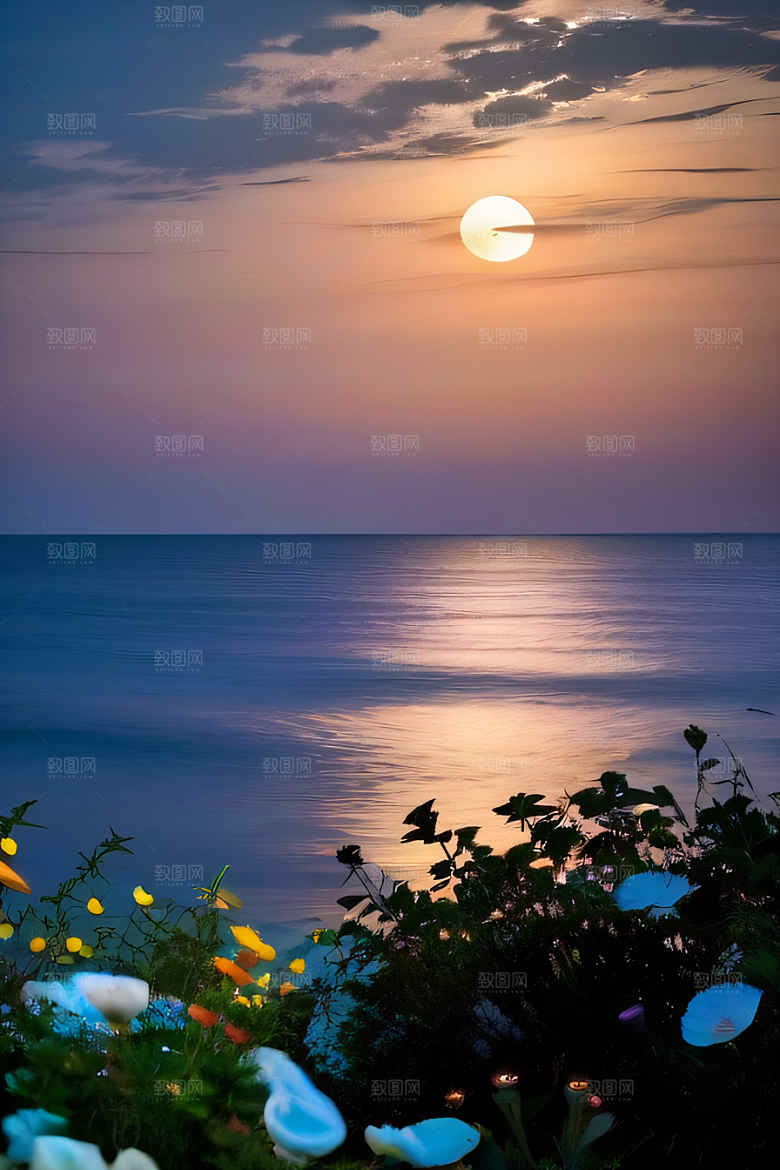 月夜之梦花海的幻境