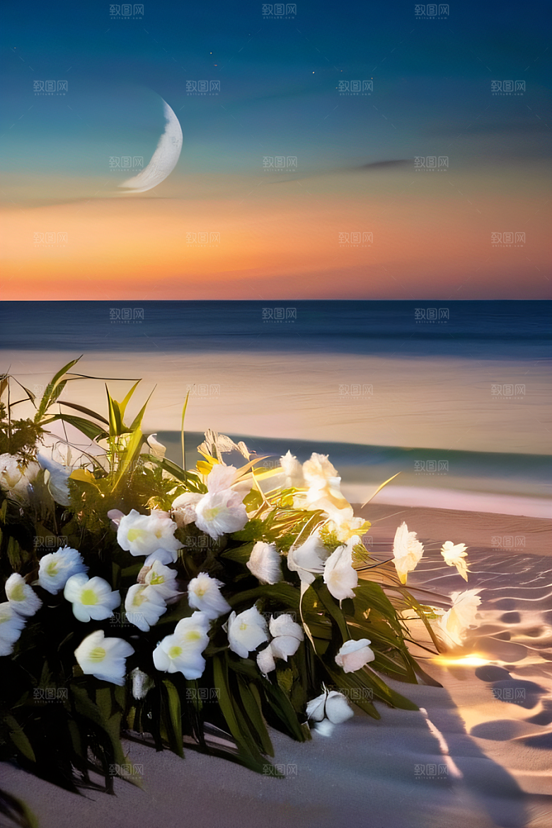月夜之梦花海的幻境