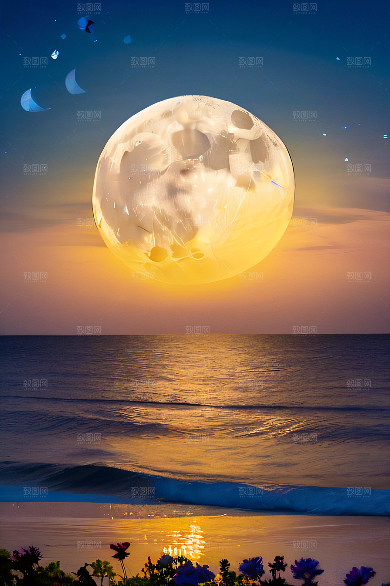 月夜之梦花海的幻境