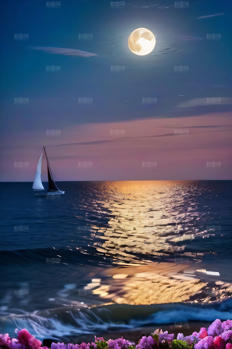月夜之梦花海的幻境