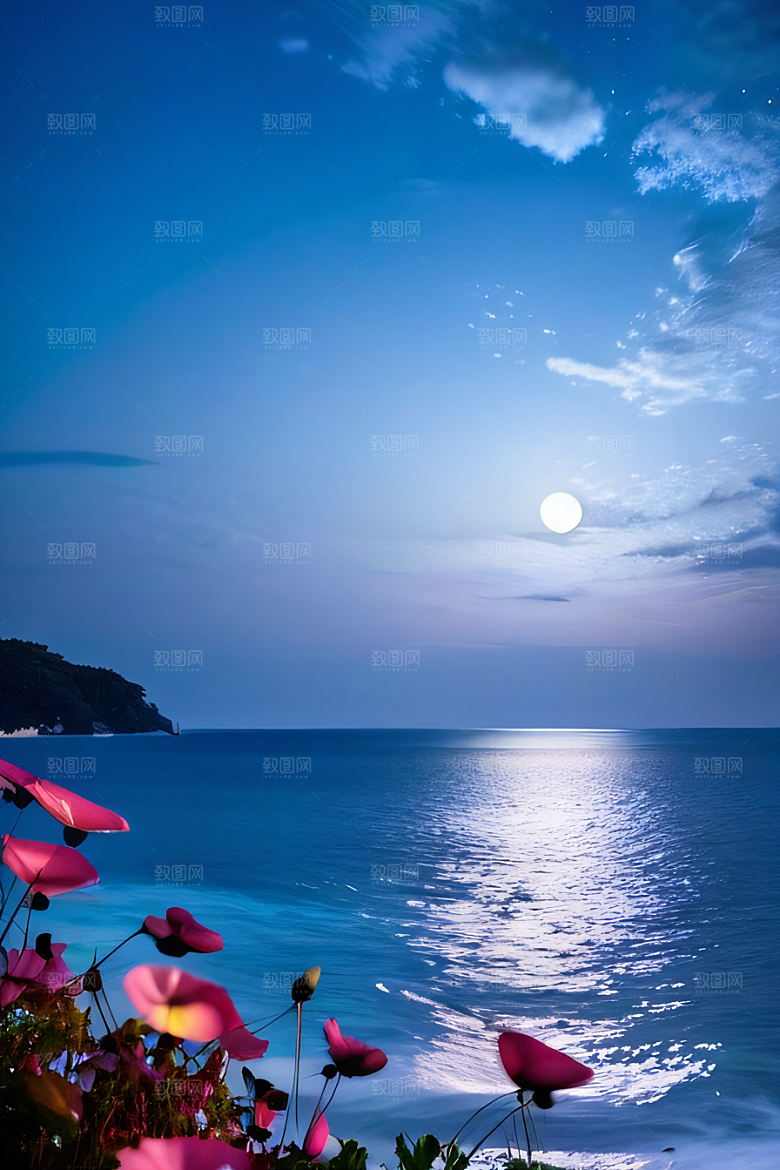 月夜之梦花海的幻境