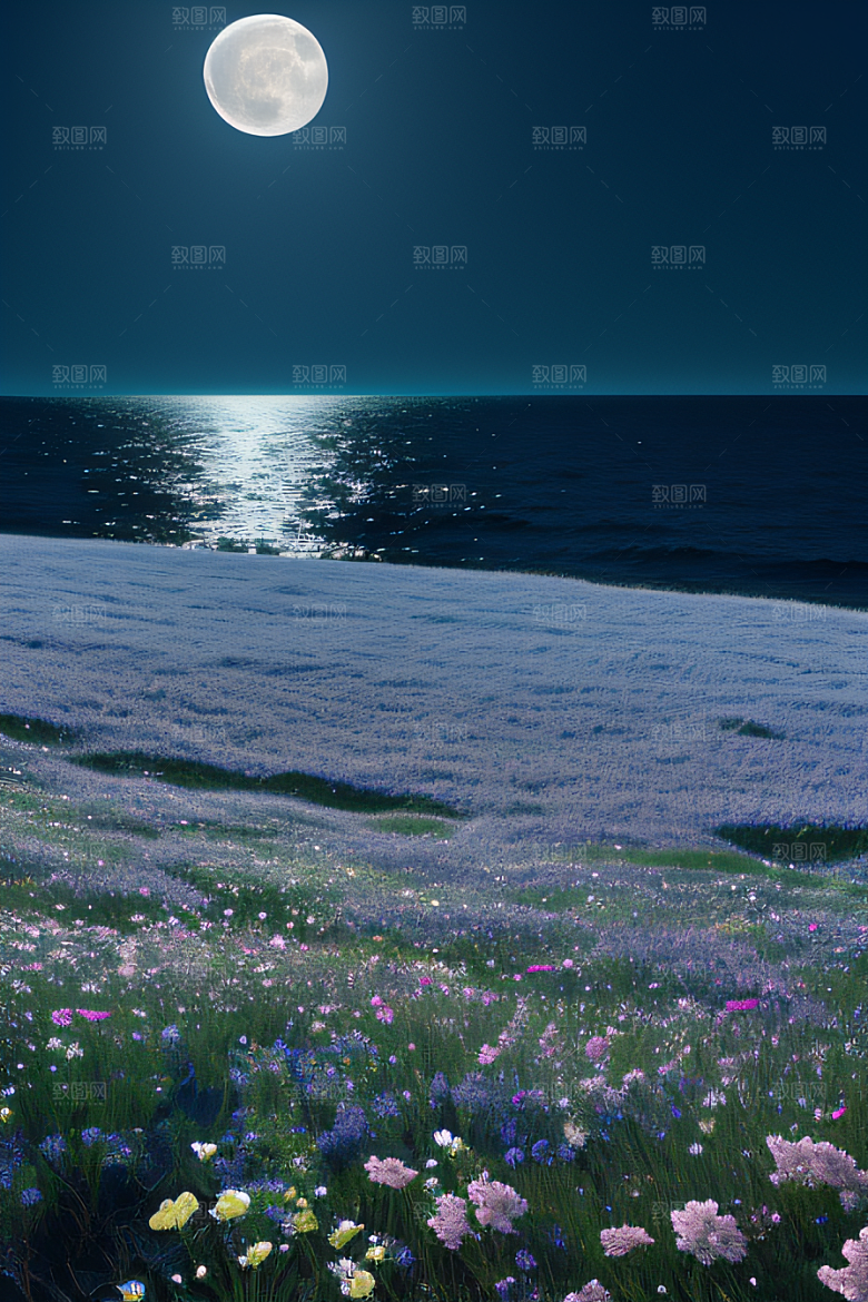 月夜之梦花海的幻境