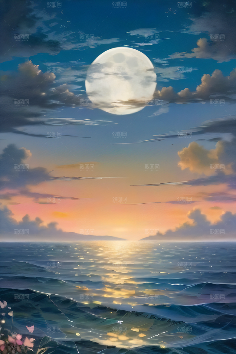 月夜之梦花海的幻境