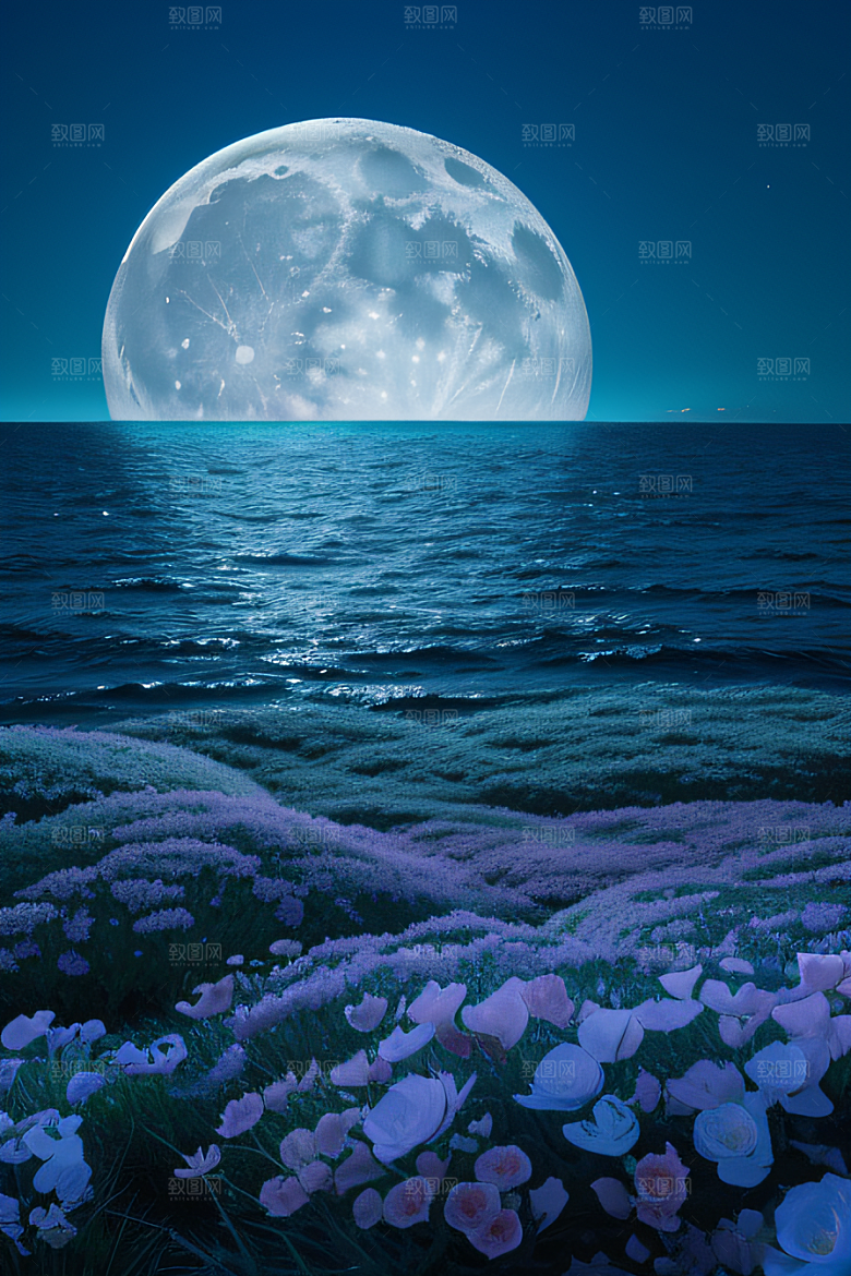 月夜之梦花海的幻境