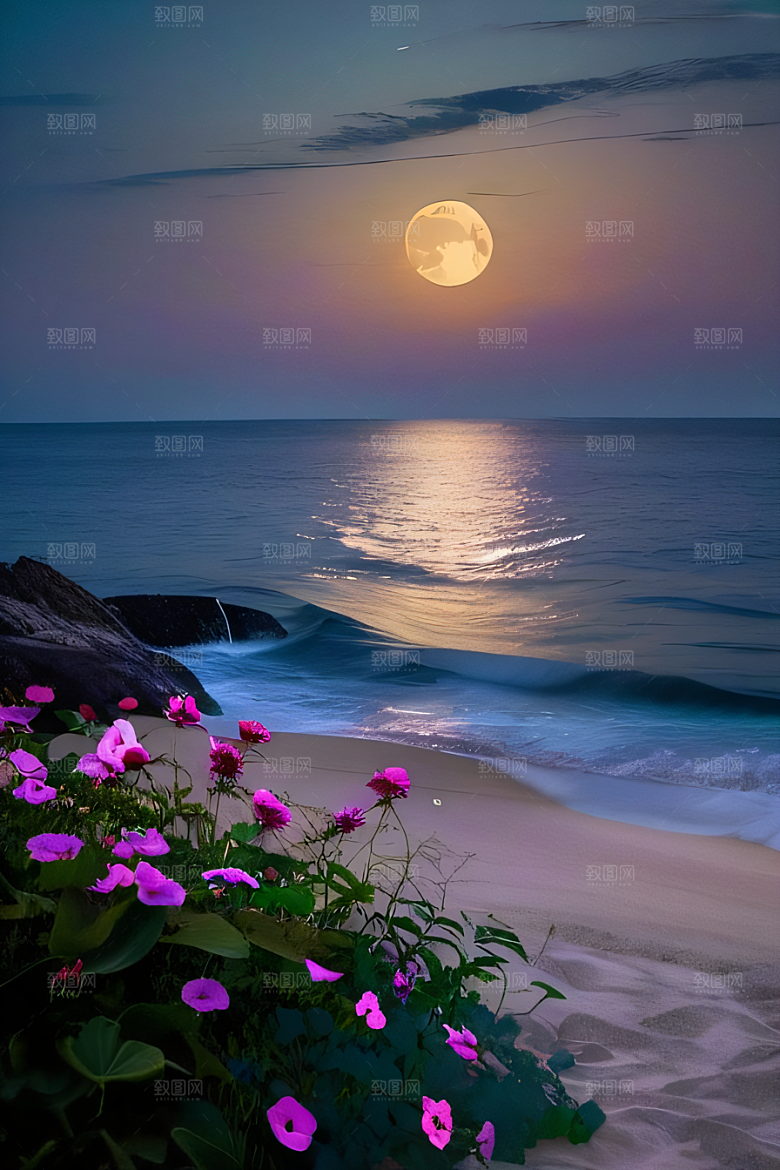 月光如诗浪漫花海