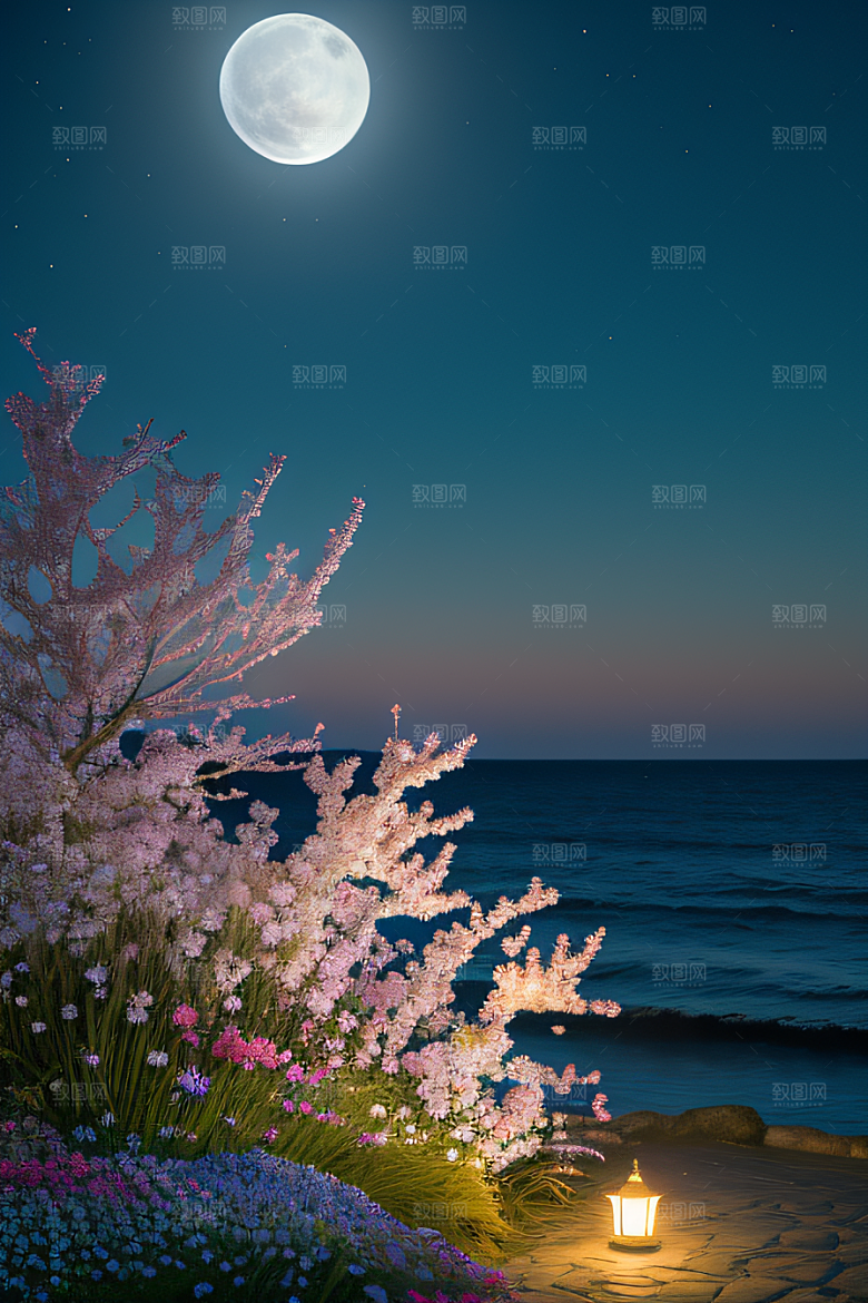 月光如诗浪漫花海