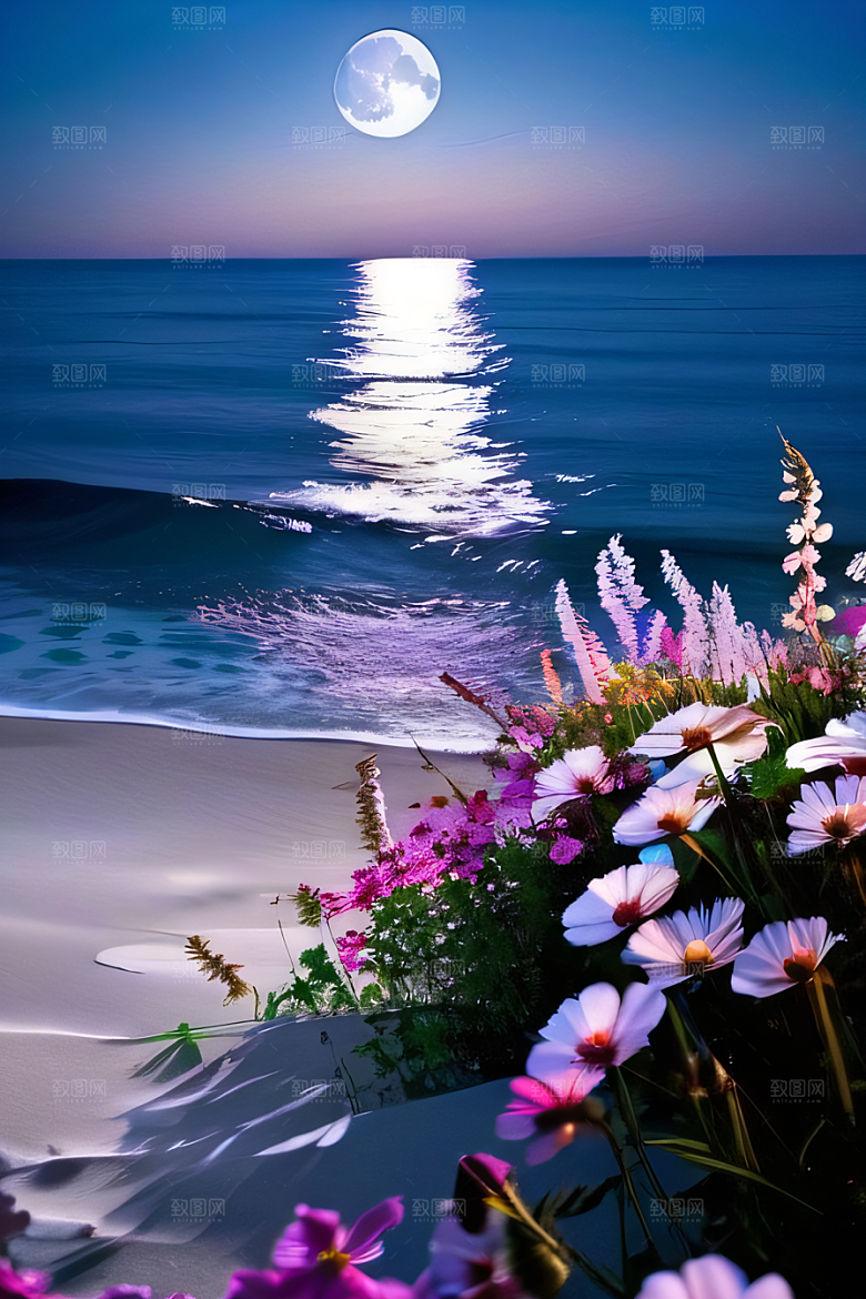 月光如诗浪漫花海