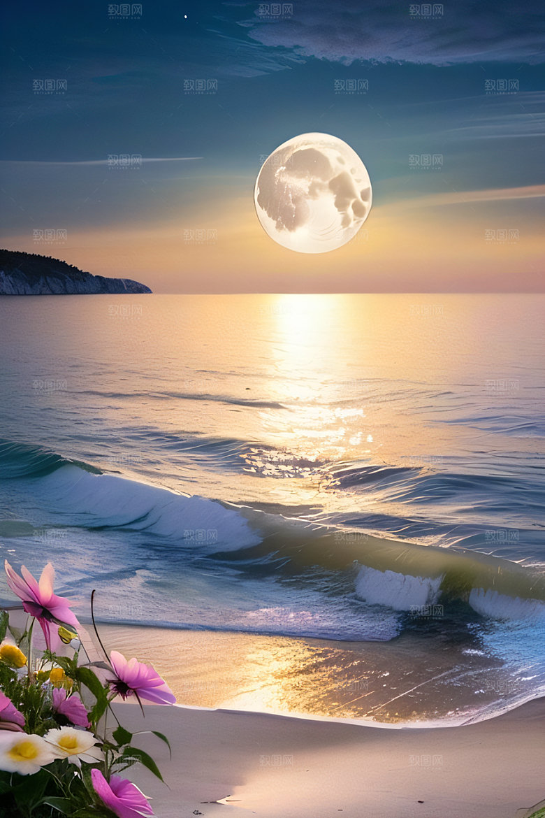 月光如诗浪漫花海